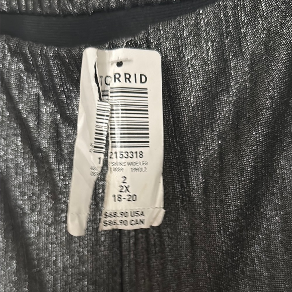 🖤🩶NEW Torrid Black/Silver Pants for Sophisticated Evenings - Picture 5 of 6